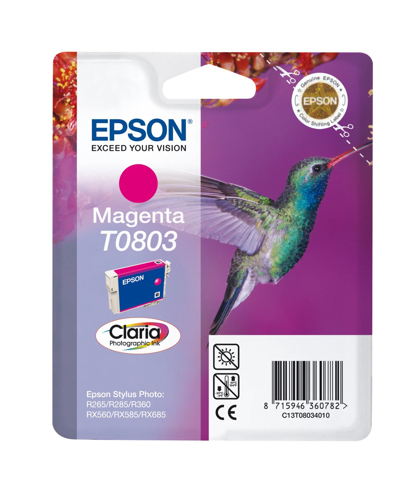 Epson T0803 Blekkpatron - Magenta