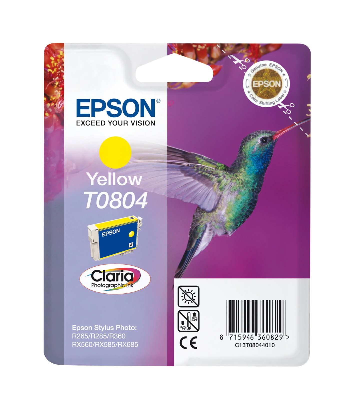 Epson T0804 Blekkpatron - Gul