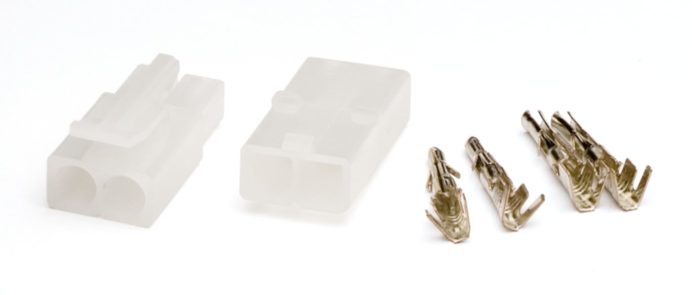 Kontakter med hurtiglås 2-pinners