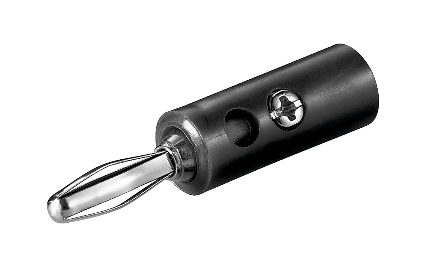 Bananplugg 4 mm Svart