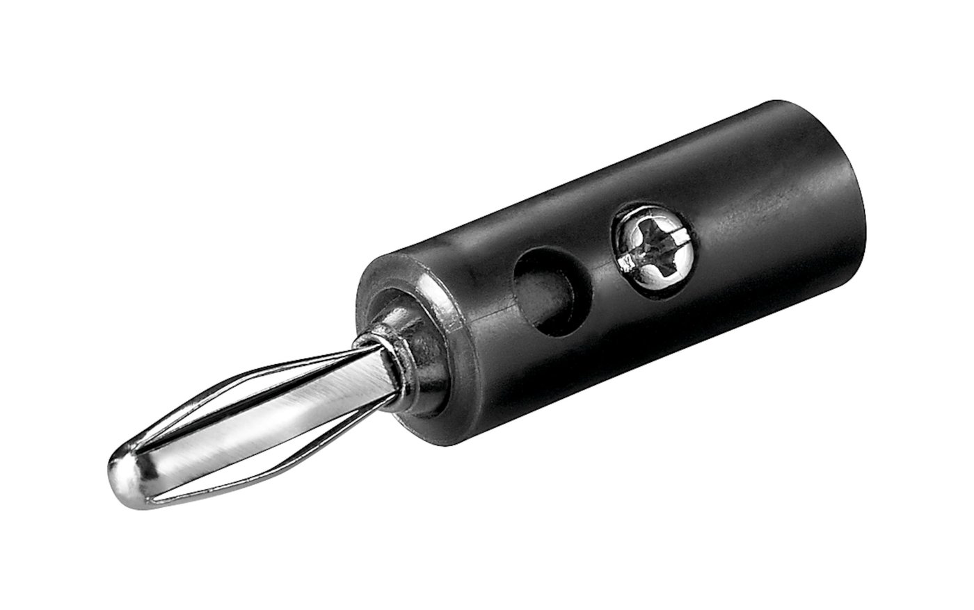 Bananplugg 4 mm Svart
