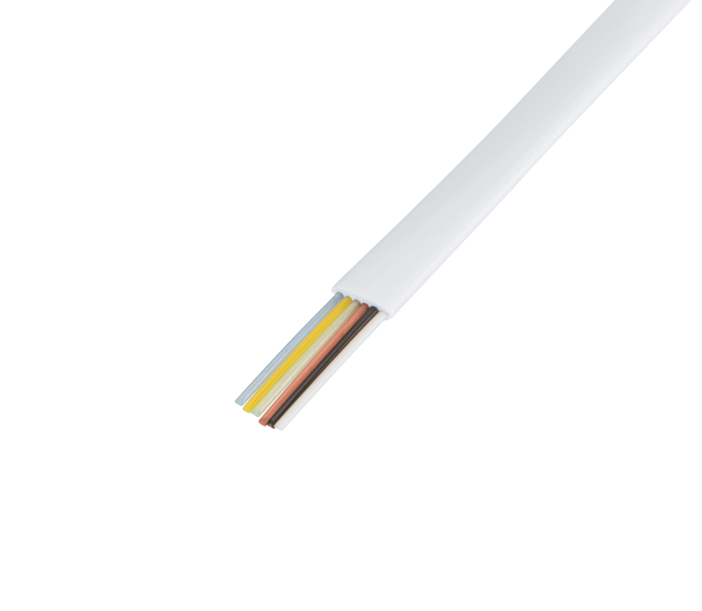 Modulkabel vit - 6 ledare