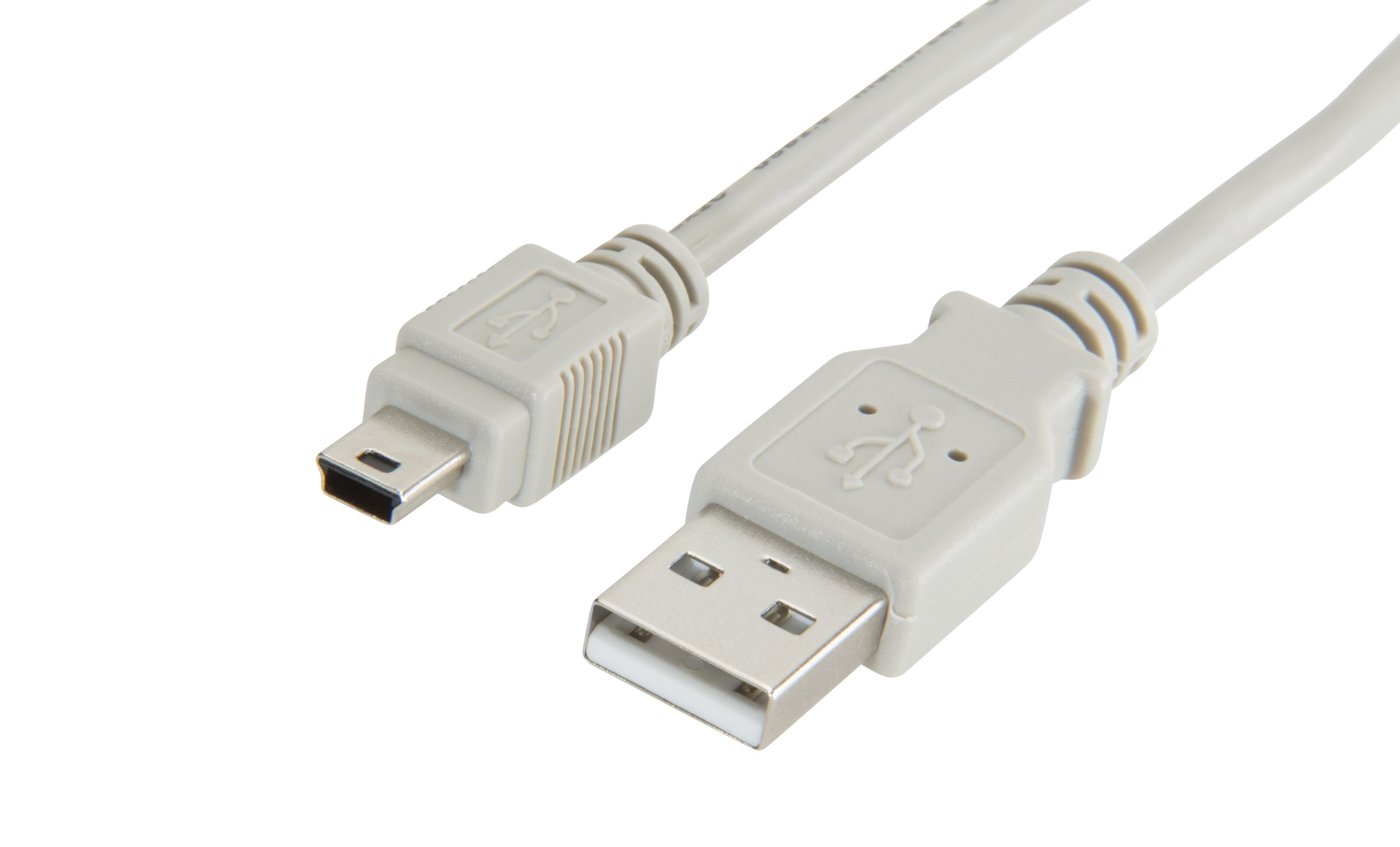 Luxorparts Mini-USB-kabel Grå 1 m