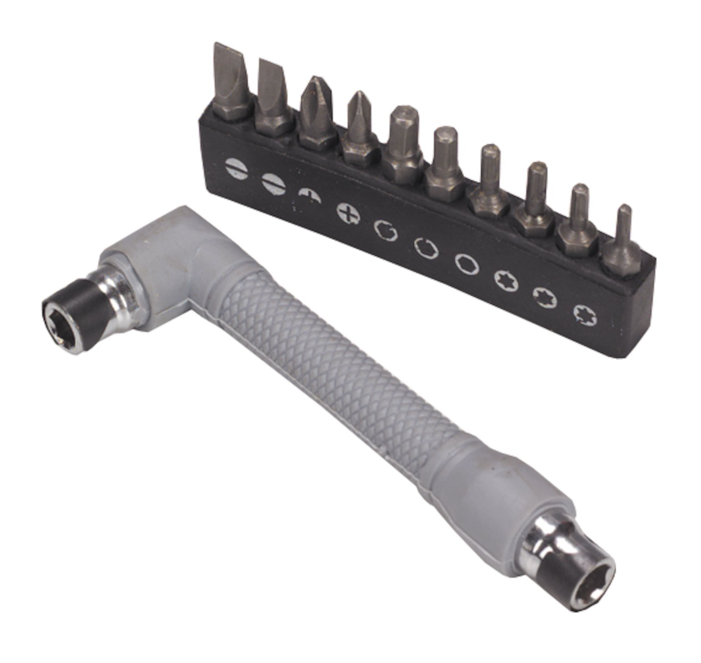 Vinklad bitsmejsel med dubbla fästen