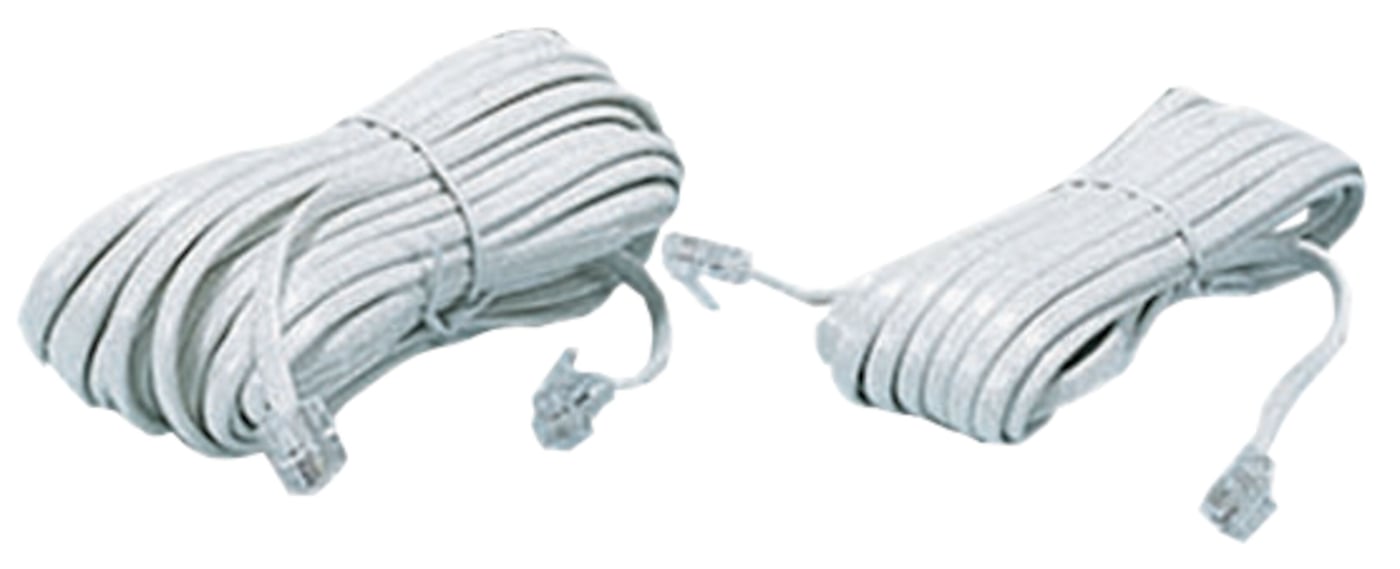 Luxorparts Telefonkabel RJ11 till RJ11 vit 15 m