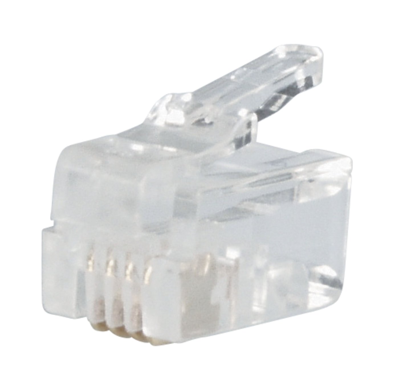 RJ10-kontakt for flat telekabel 10-pk.