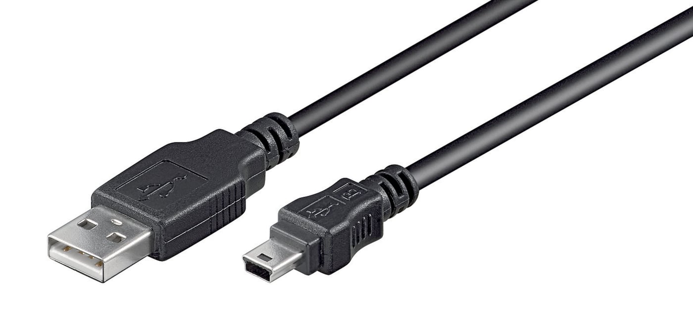 Luxorparts Mini-USB-kabel Svart 0,15 m