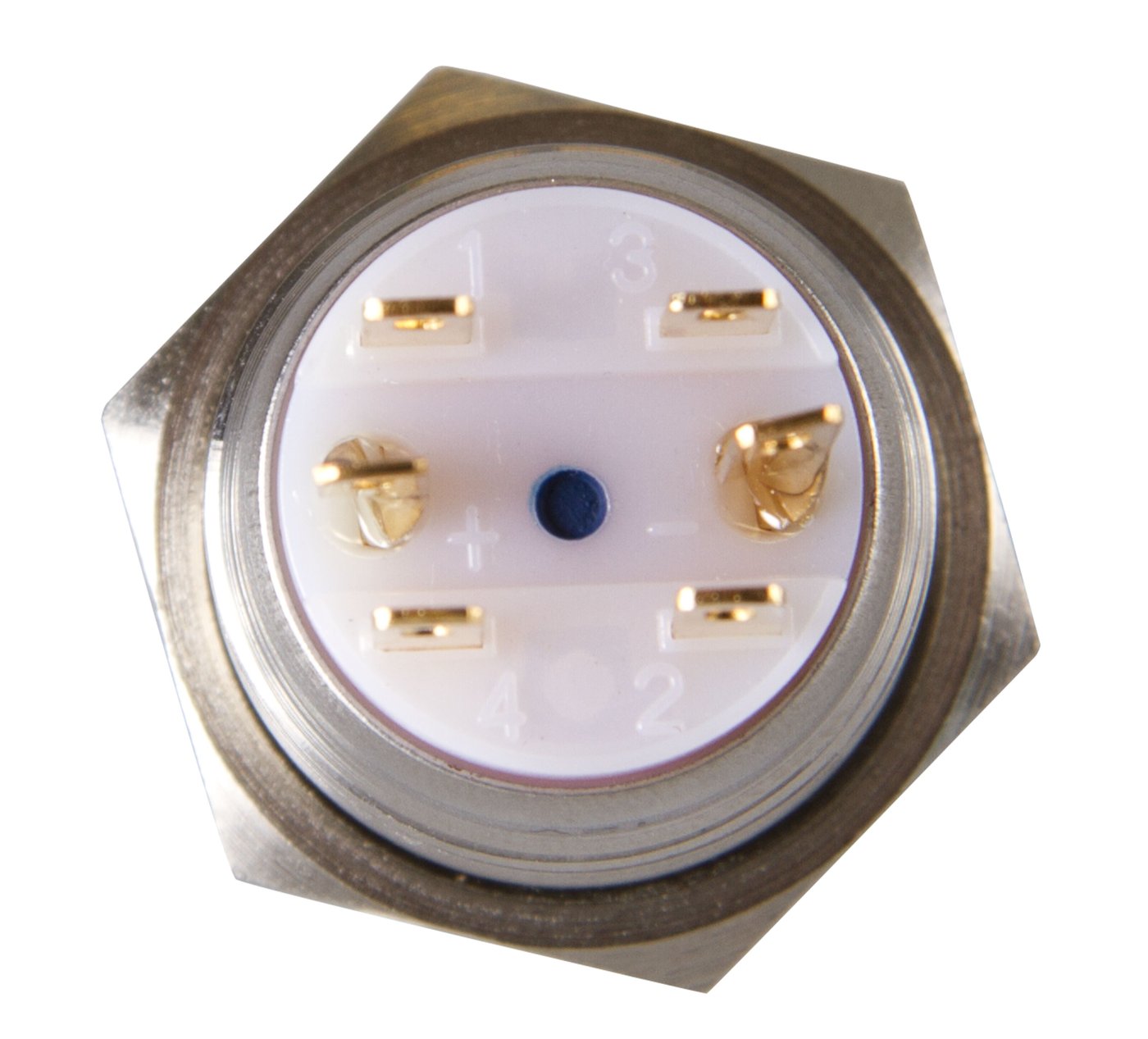 Trykkstrømbryter 2-polet fra/(til) og til/(fra) Hvit belysning