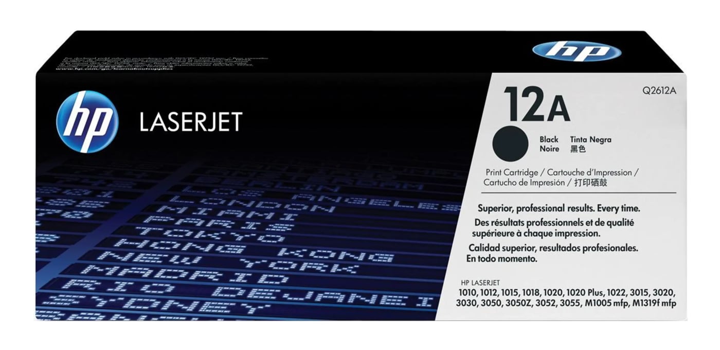 HP Toner 12A - Svart