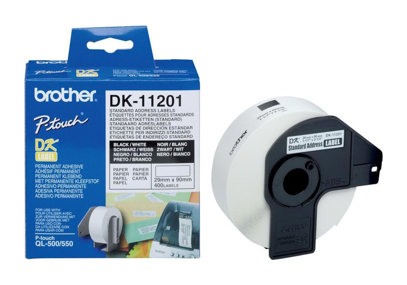 Brother DK-adressetiketter 29x90 mm