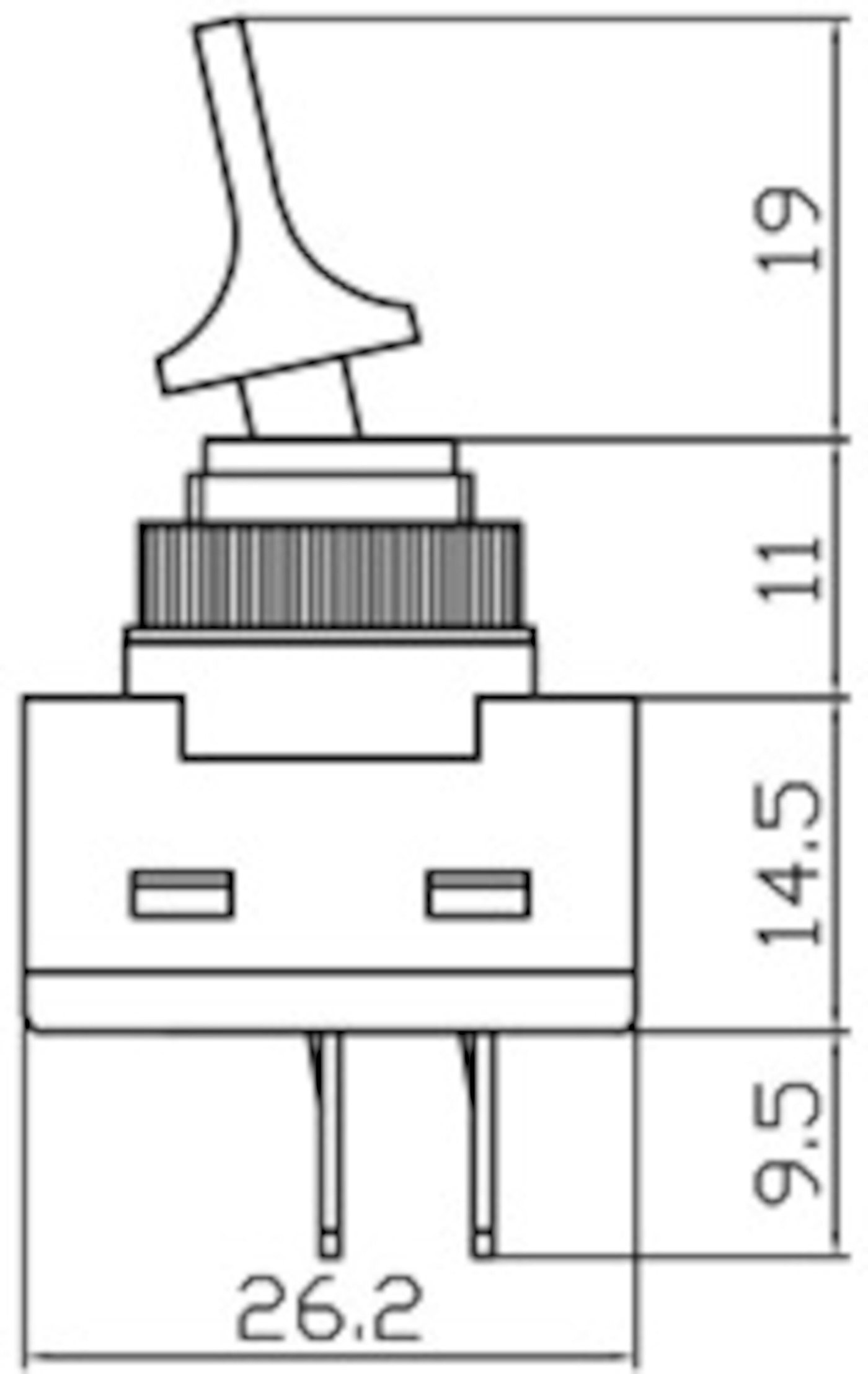 Vippströmbrytare 1-pol on/off