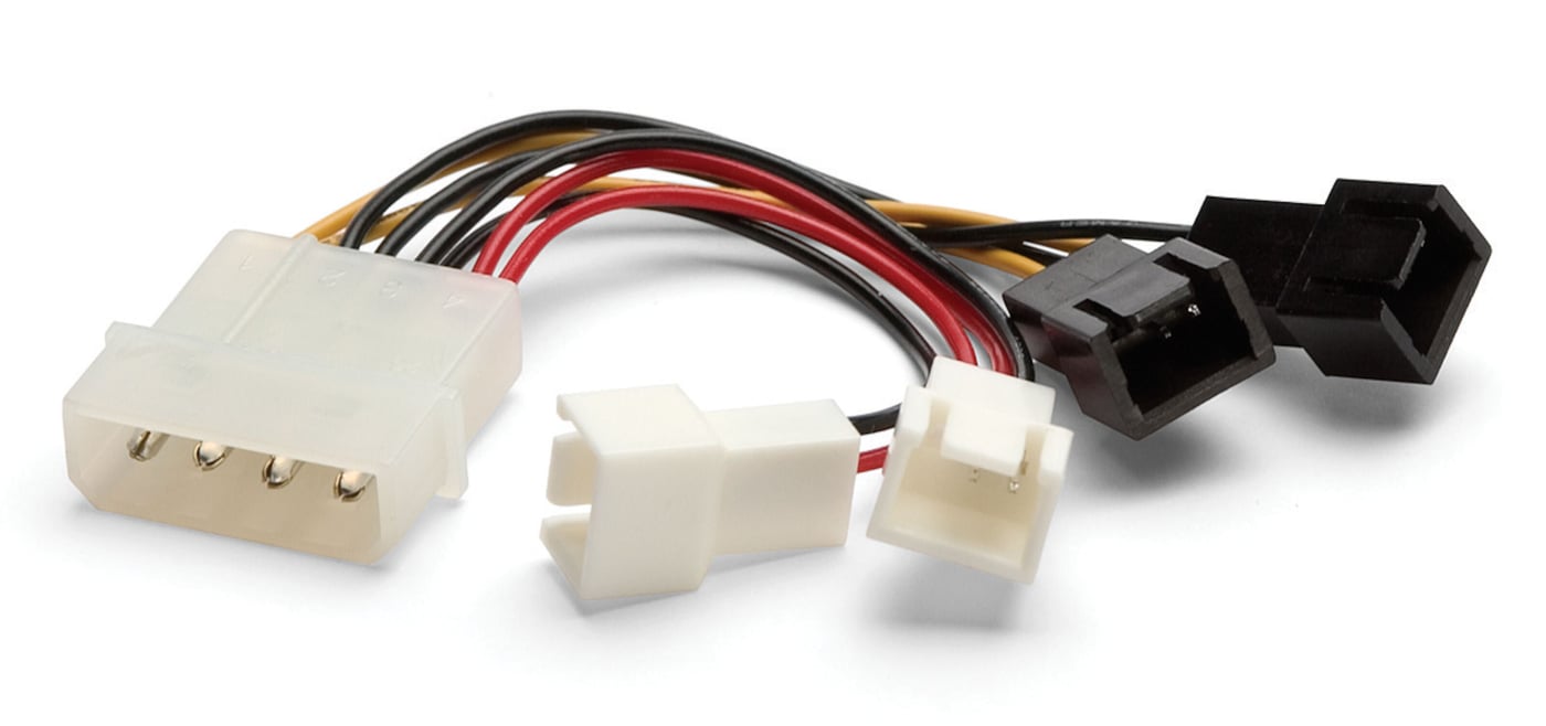 Adapterkabel for vifter, 4-pinners Molex
