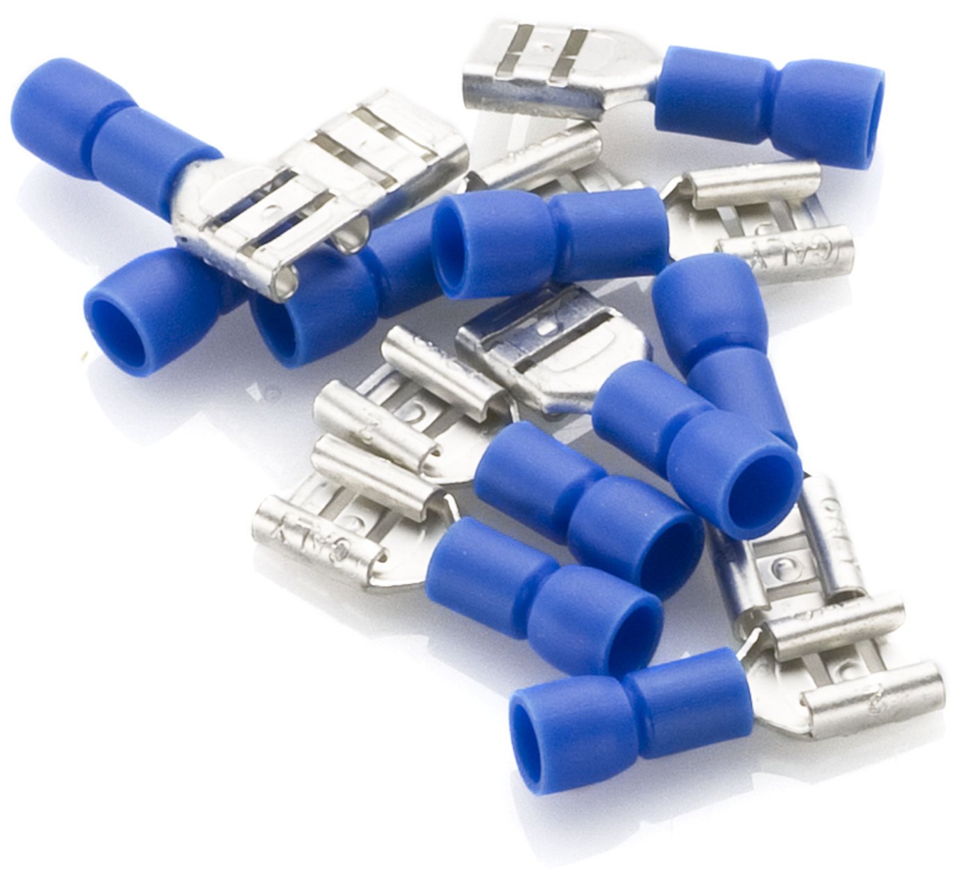Flatstifthylse blå 10-pk. 6,3 mm