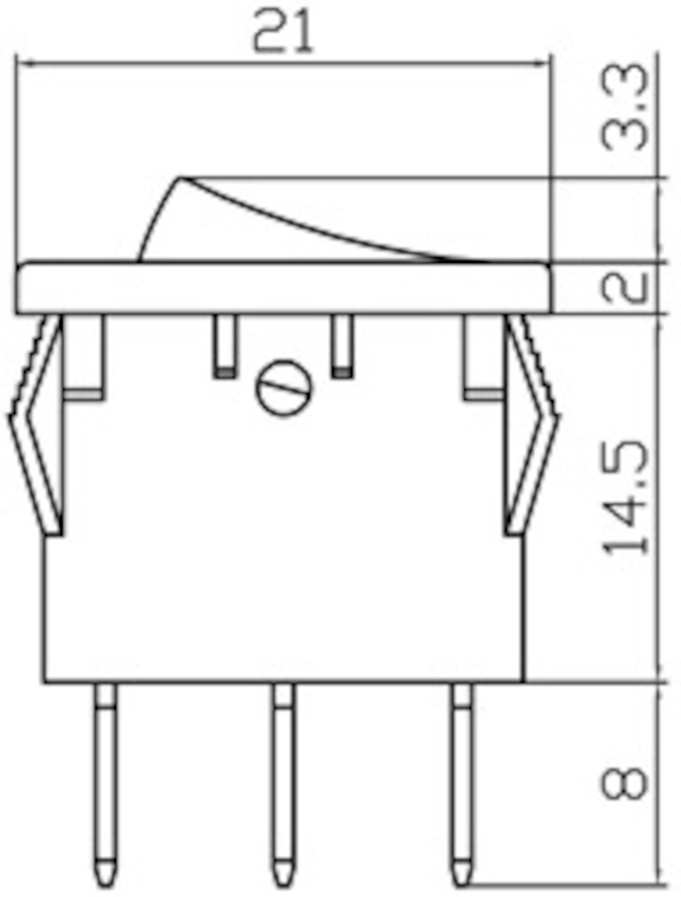 Strømbryter 1-polet on/off/on