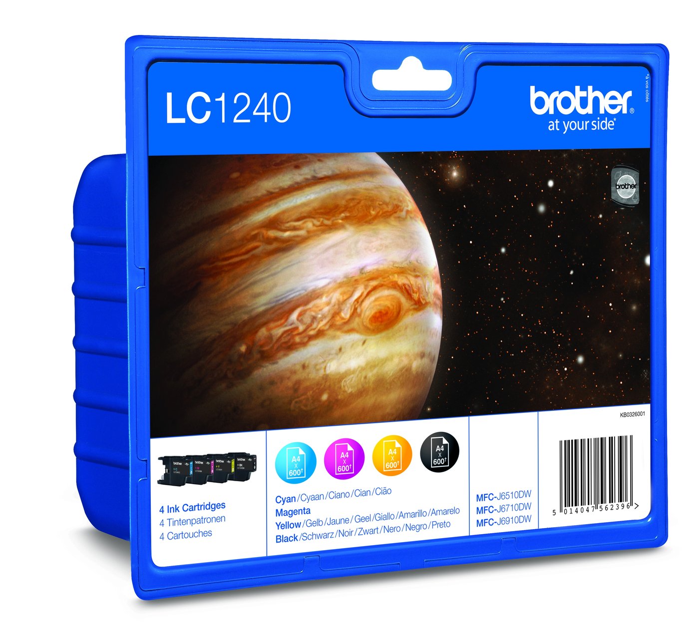Brother LC1240 blekkpatroner, 4-pakk