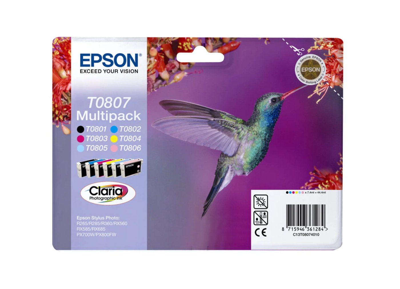 Epson T0807 Blekkpatroner - Multipakke