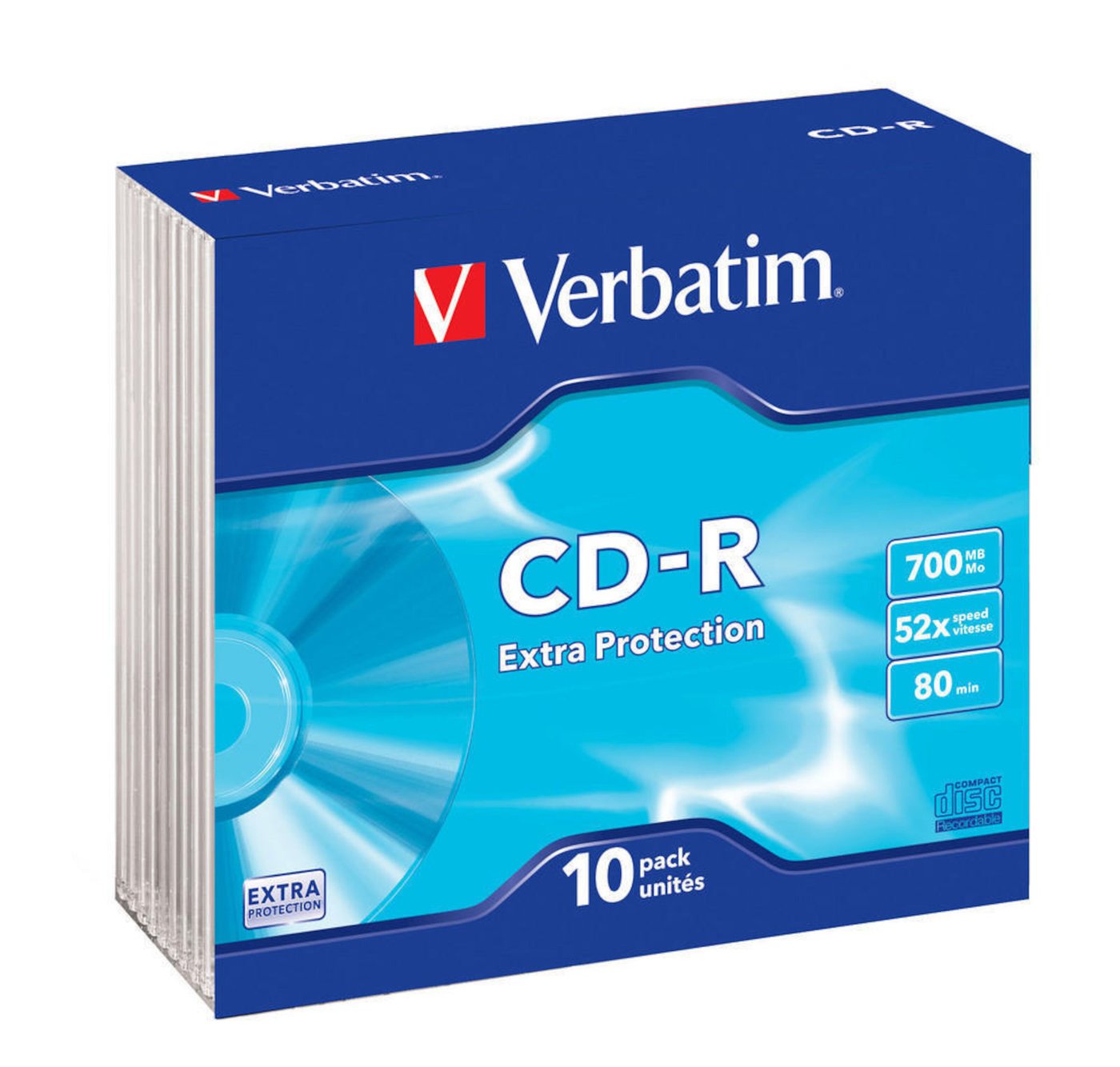Verbatim CD-R i slankt etui 10-pk.