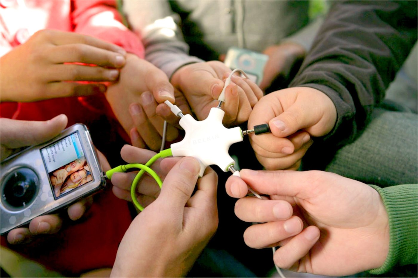 Hodetelefonforgrening Star for 3,5 mm-kontakt 5-veis