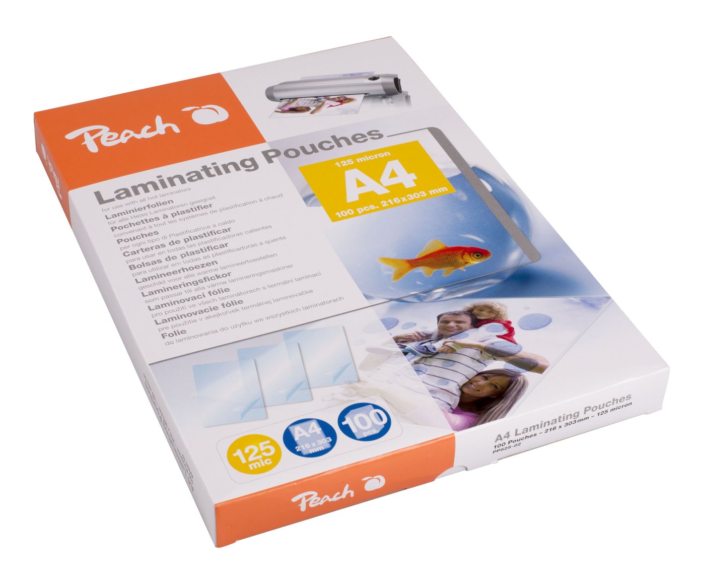 Peach Lamineringslommer A4 100 stk.