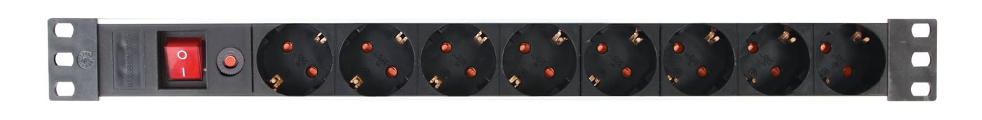 Grenuttag för rackmontering 8-vägs