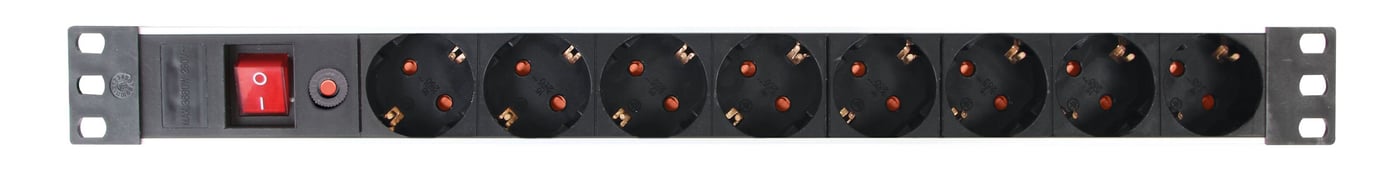 Grenuttag för rackmontering 8-vägs