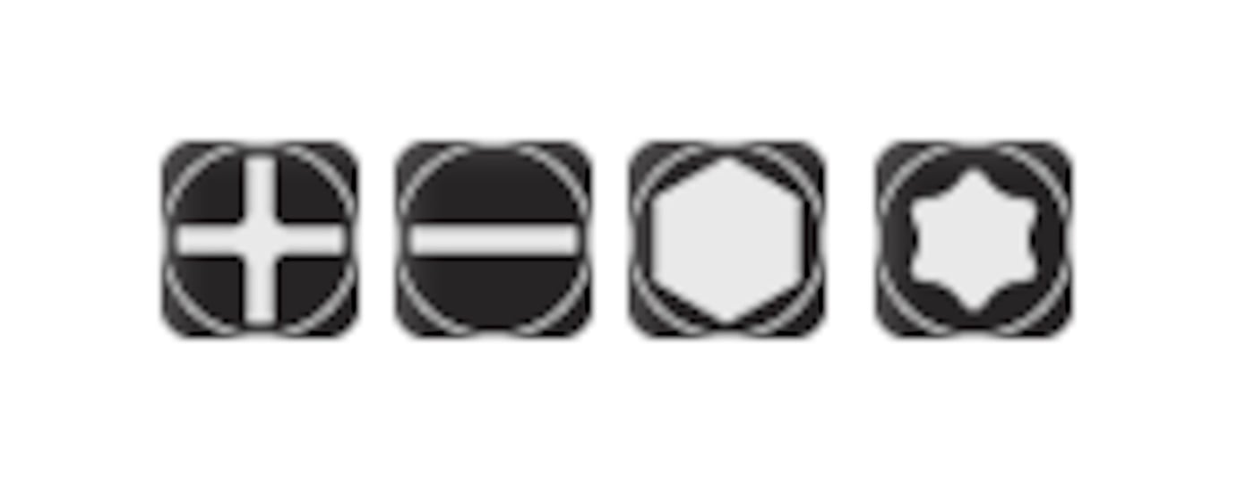 Vinklad bitsmejsel med dubbla fästen