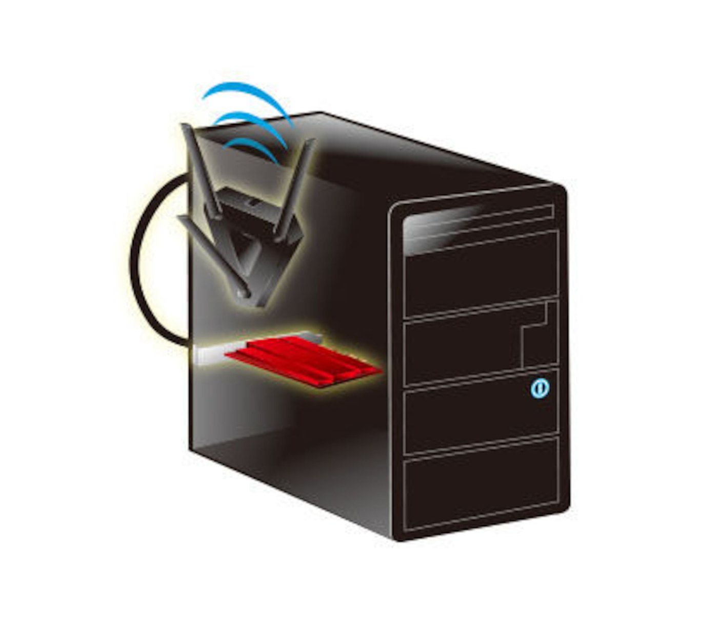 Asus PCE-AC68 PCI Express-nettverkskort AC1900