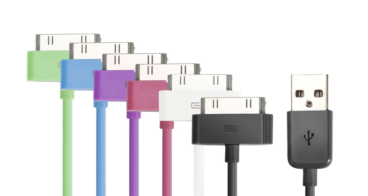 Linocell USB-kabel för iPhone 30-pin Vit 1 m