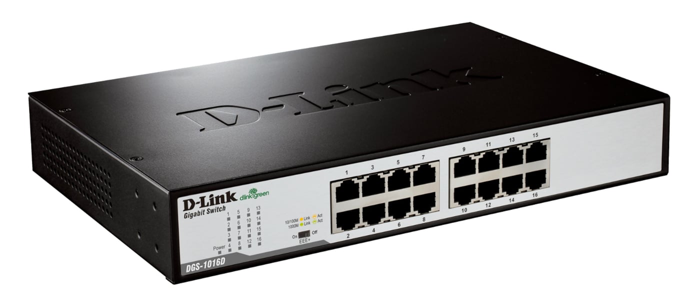 D-Link DGS-1016D Gigabitswitch 16 portar