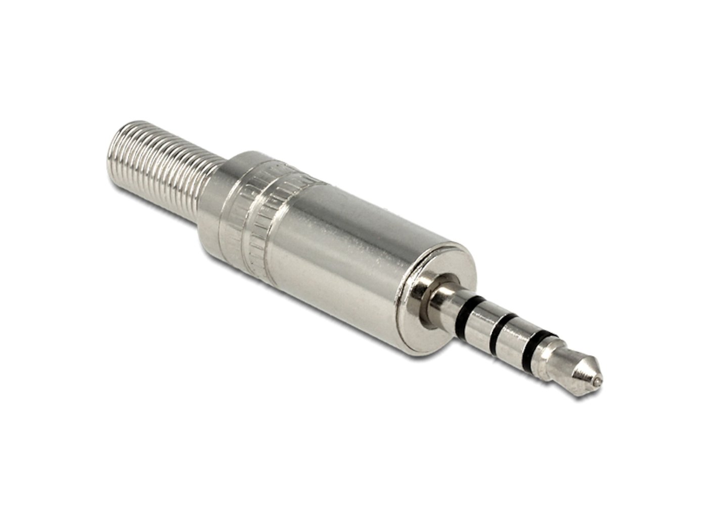 3,5 mm-kontakt i metall, hann, 4-pinners