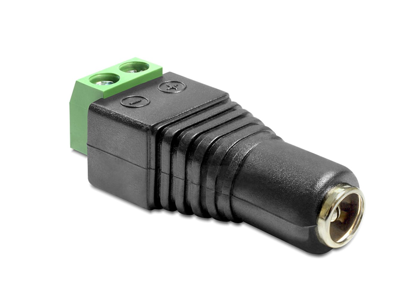 Terminalblock med DC-hona 5,5x2,1 mm