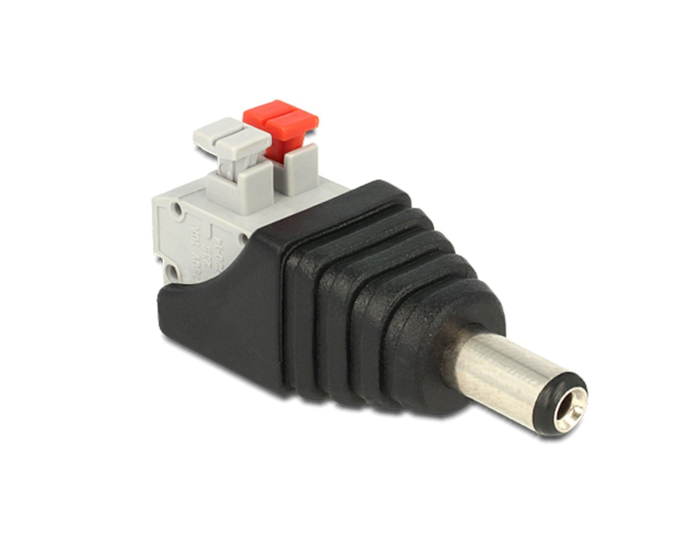 Terminalblock med DC-kontakt 5,5x2,1 mm