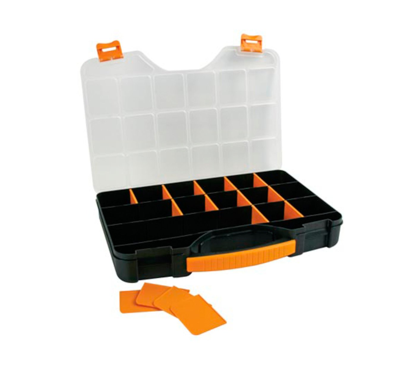 Sortimentboks med 18 rom