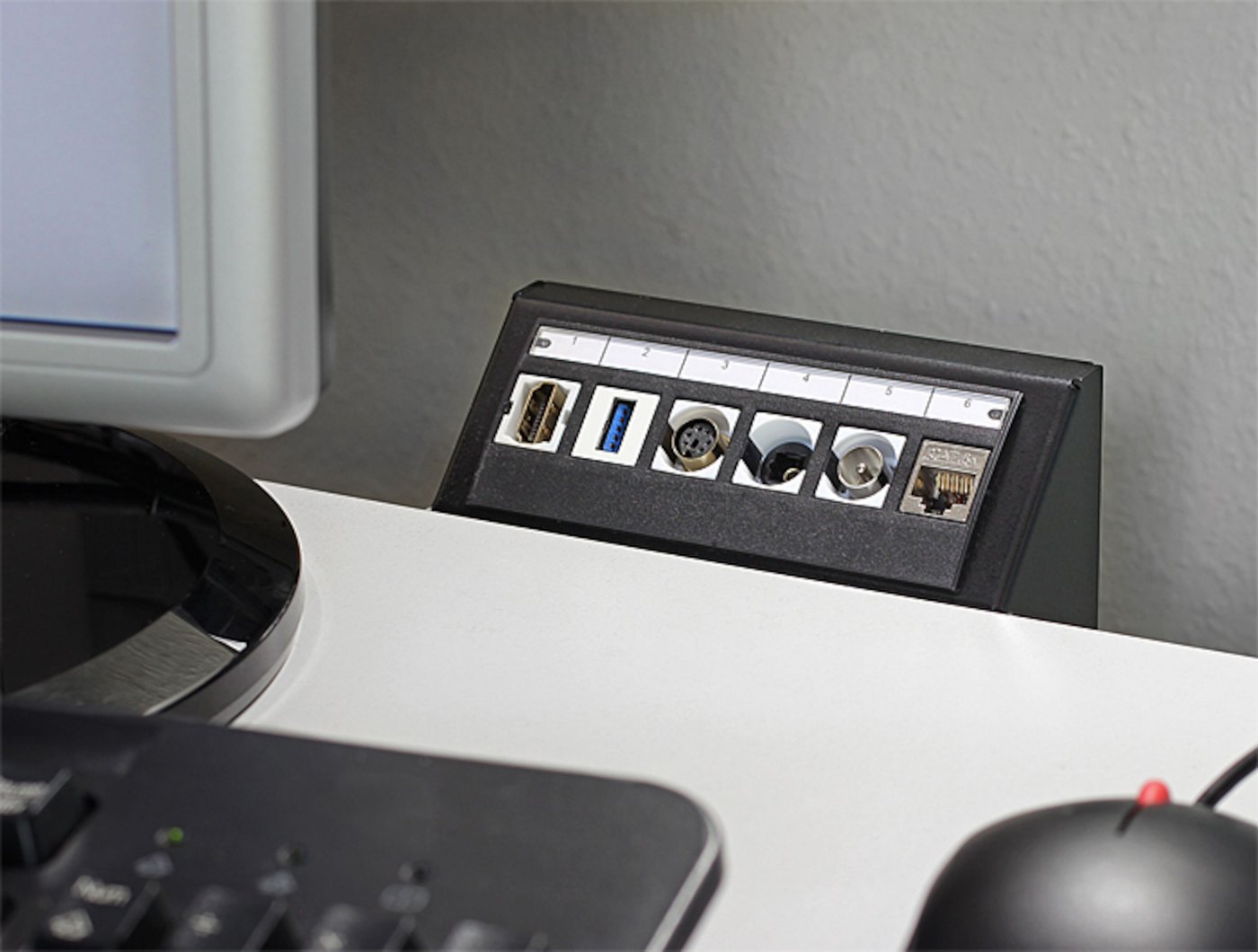 Keystone-panel med 6 portar