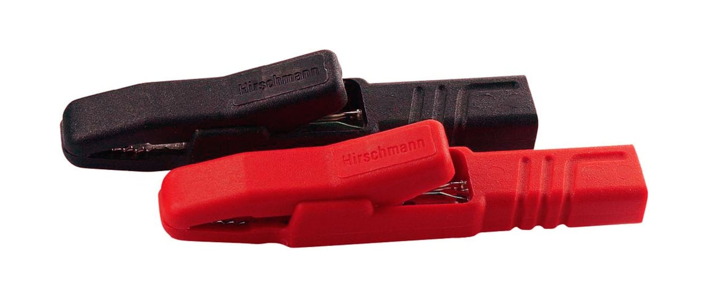Hirschmann Isolert krokodilleklemme Rød