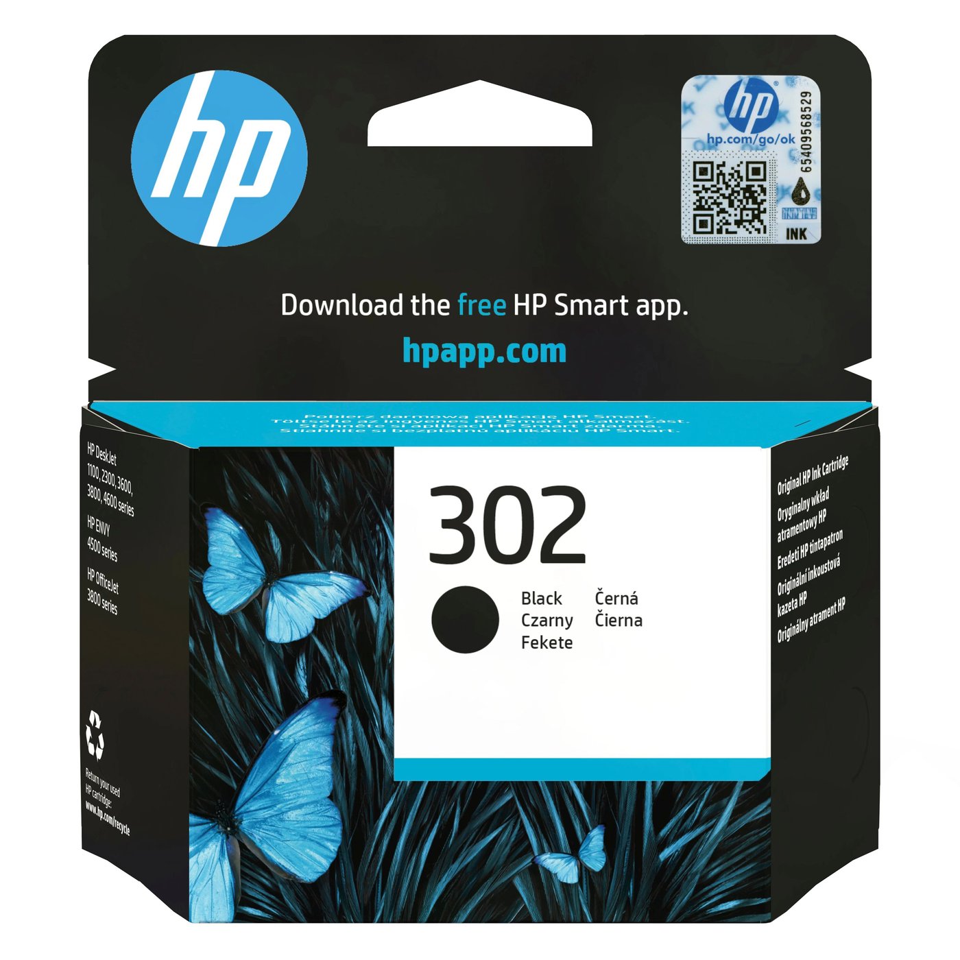 HP 302 Bläckpatron Svart