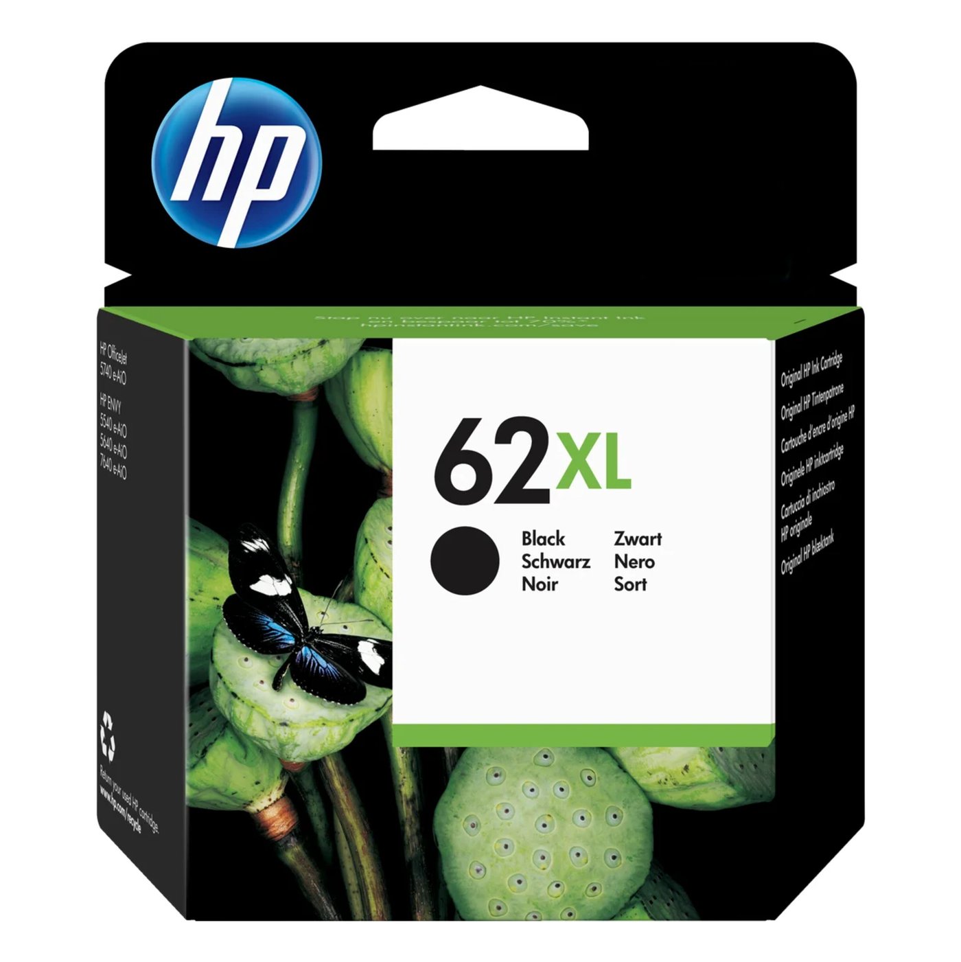HP 62XL Bläckpatron Svart