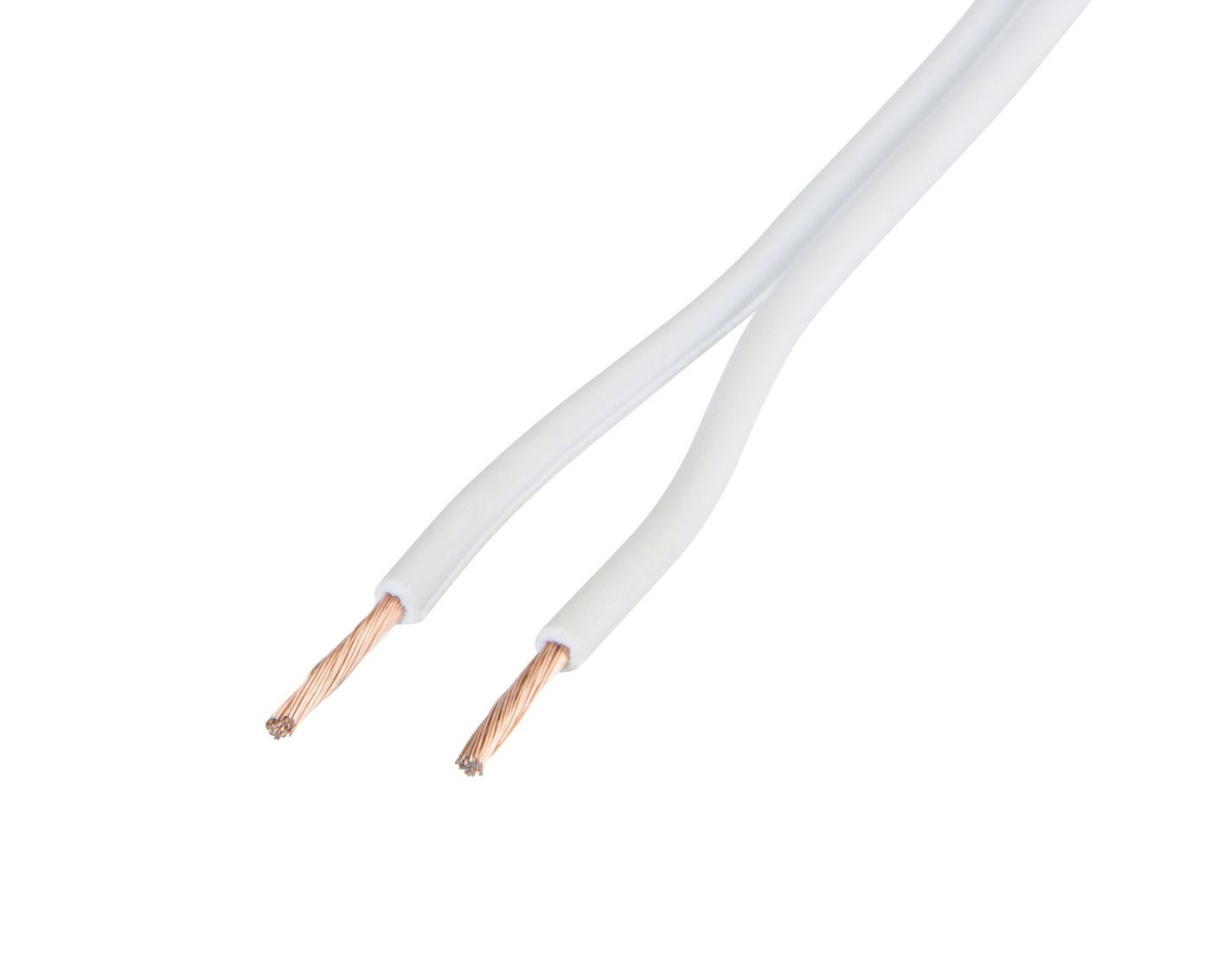 Luxorparts Høyttalerkabel 1,5 mm², hvit 10 m