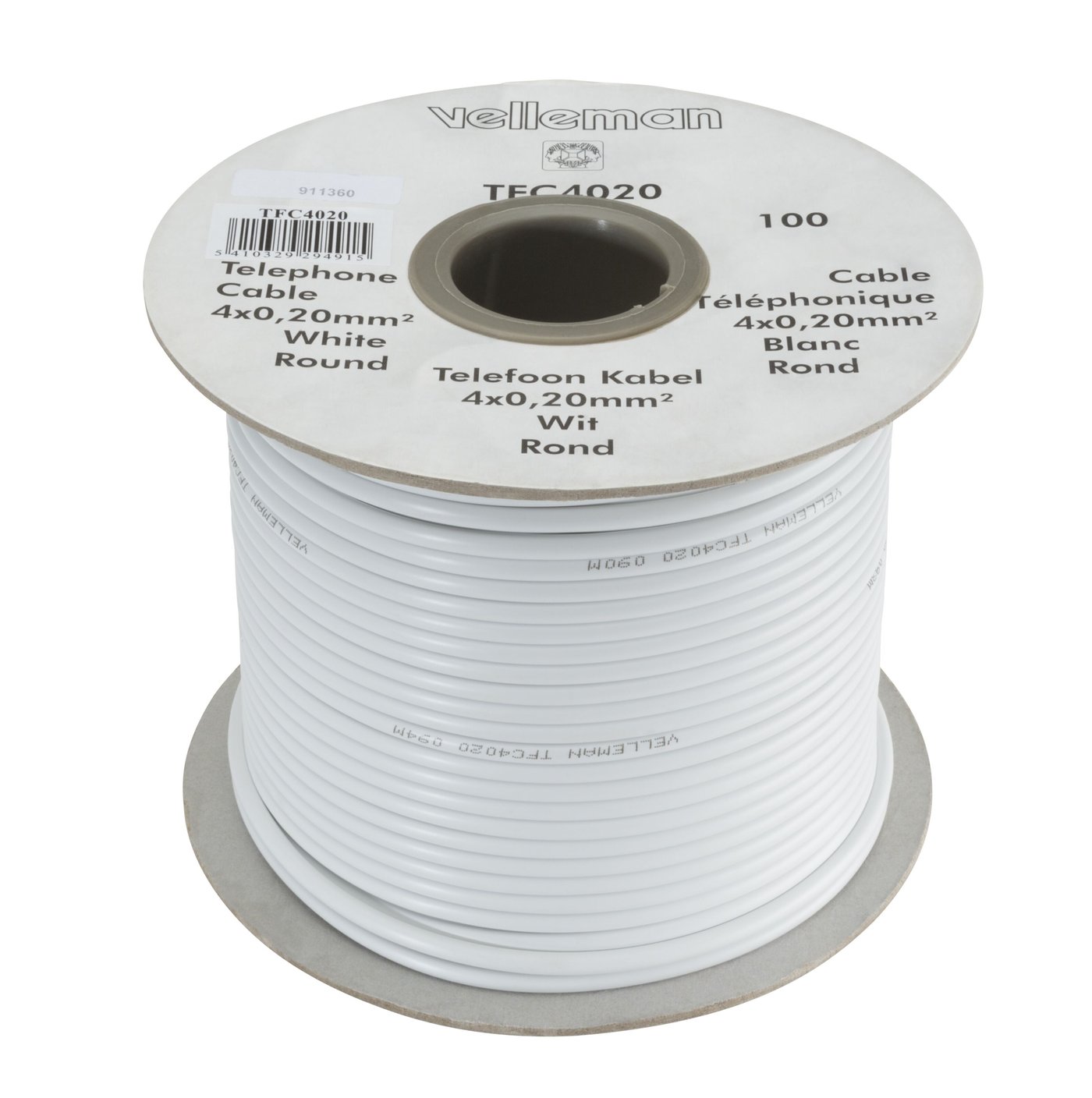 Rund telekabel 4 ledere