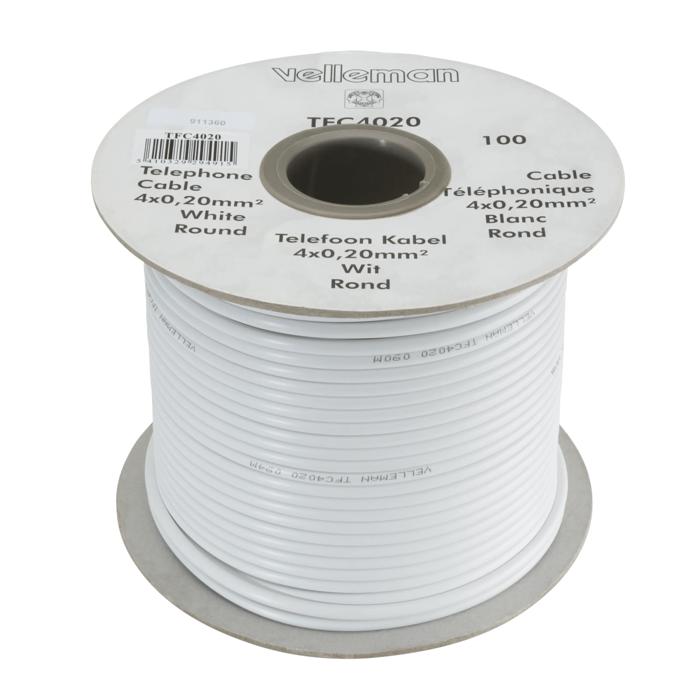 Rund telekabel 4 ledere