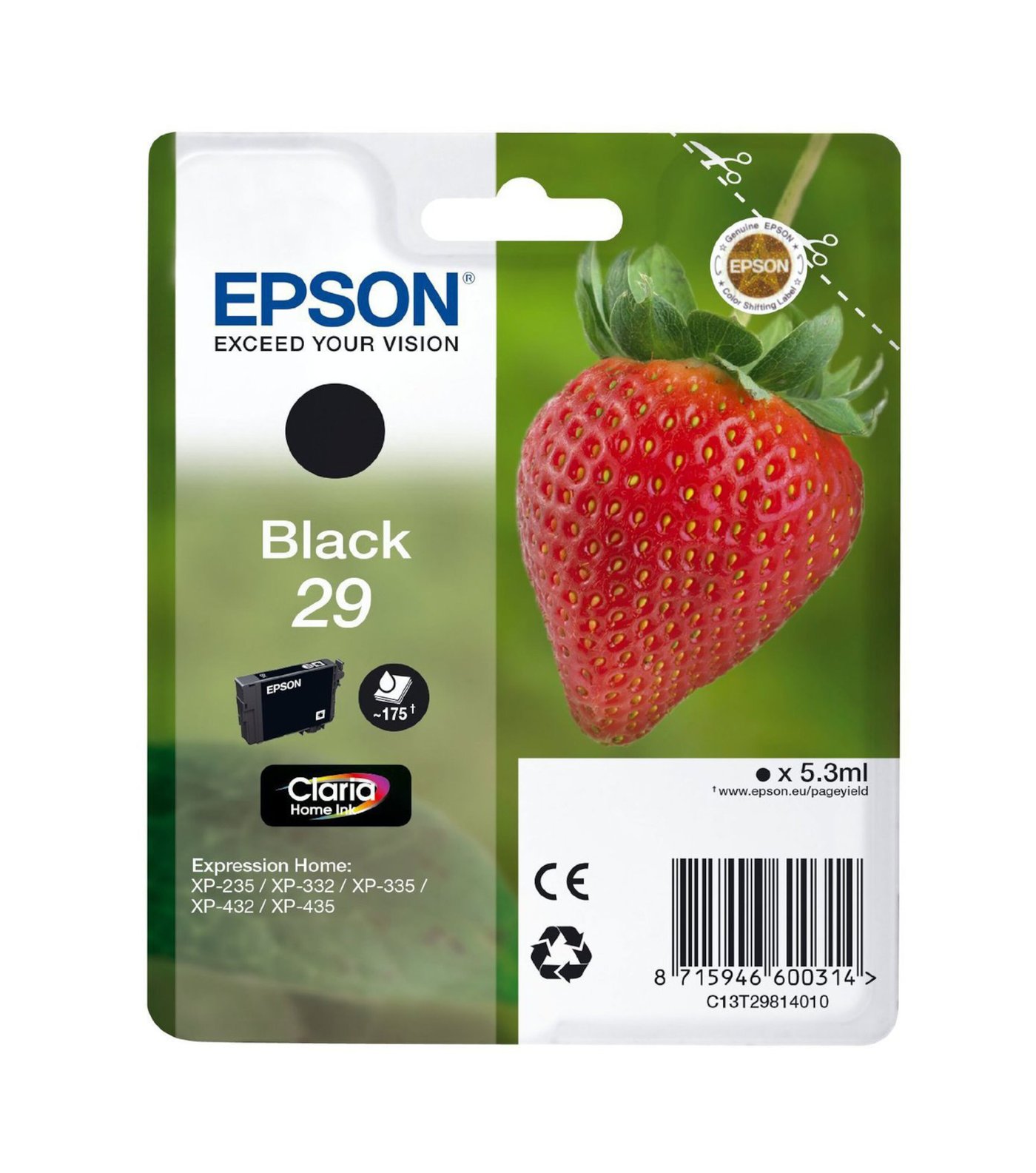 Epson T2981 Bläckpatron Svart