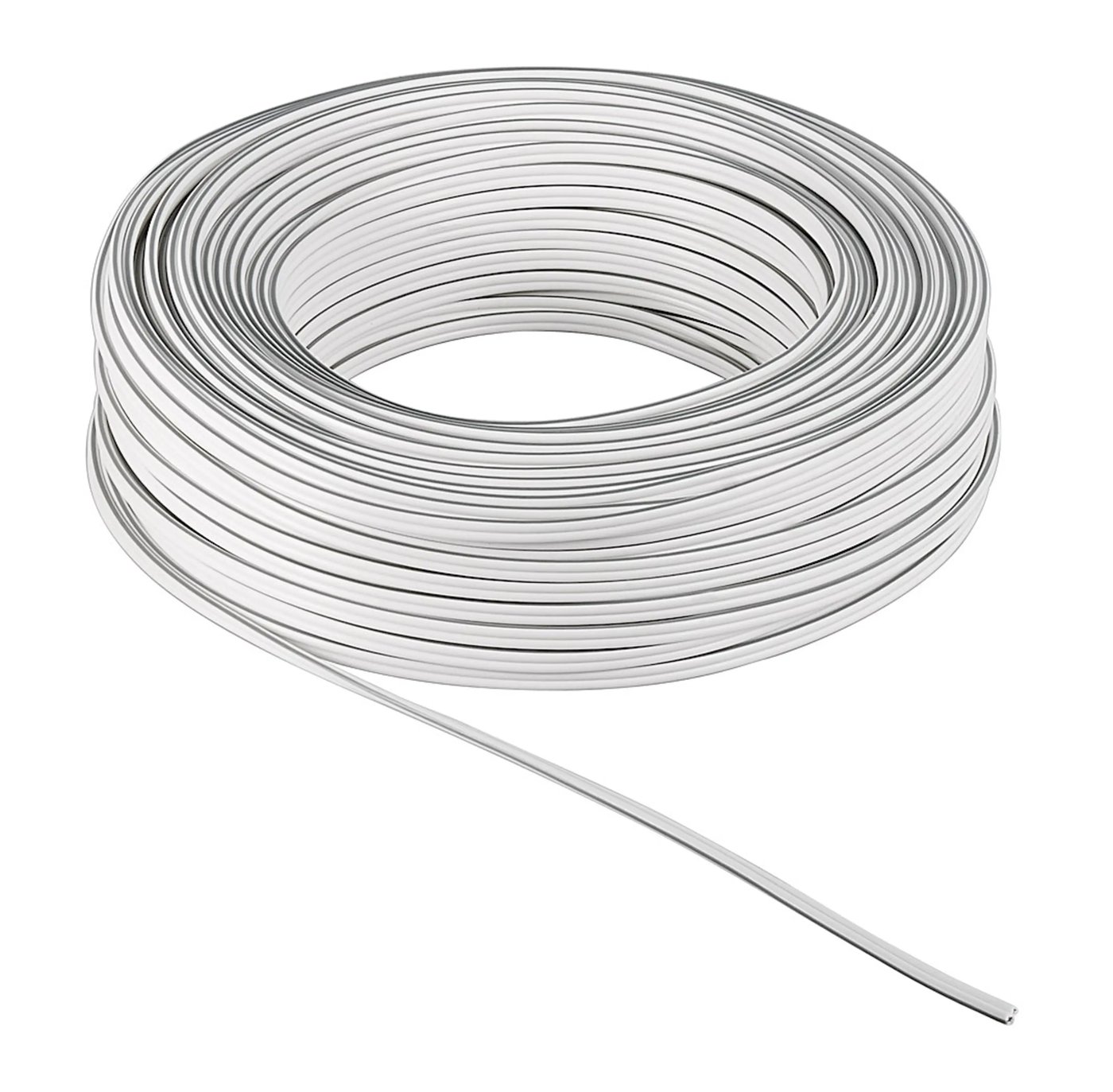 Luxorparts Høyttalerkabel OFC 0,75 mm², hvit 25 m