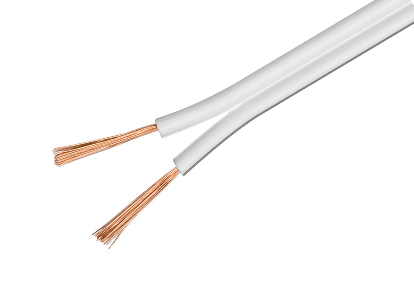Luxorparts Högtalarkabel OFC 0,75 mm² Vit 25 m