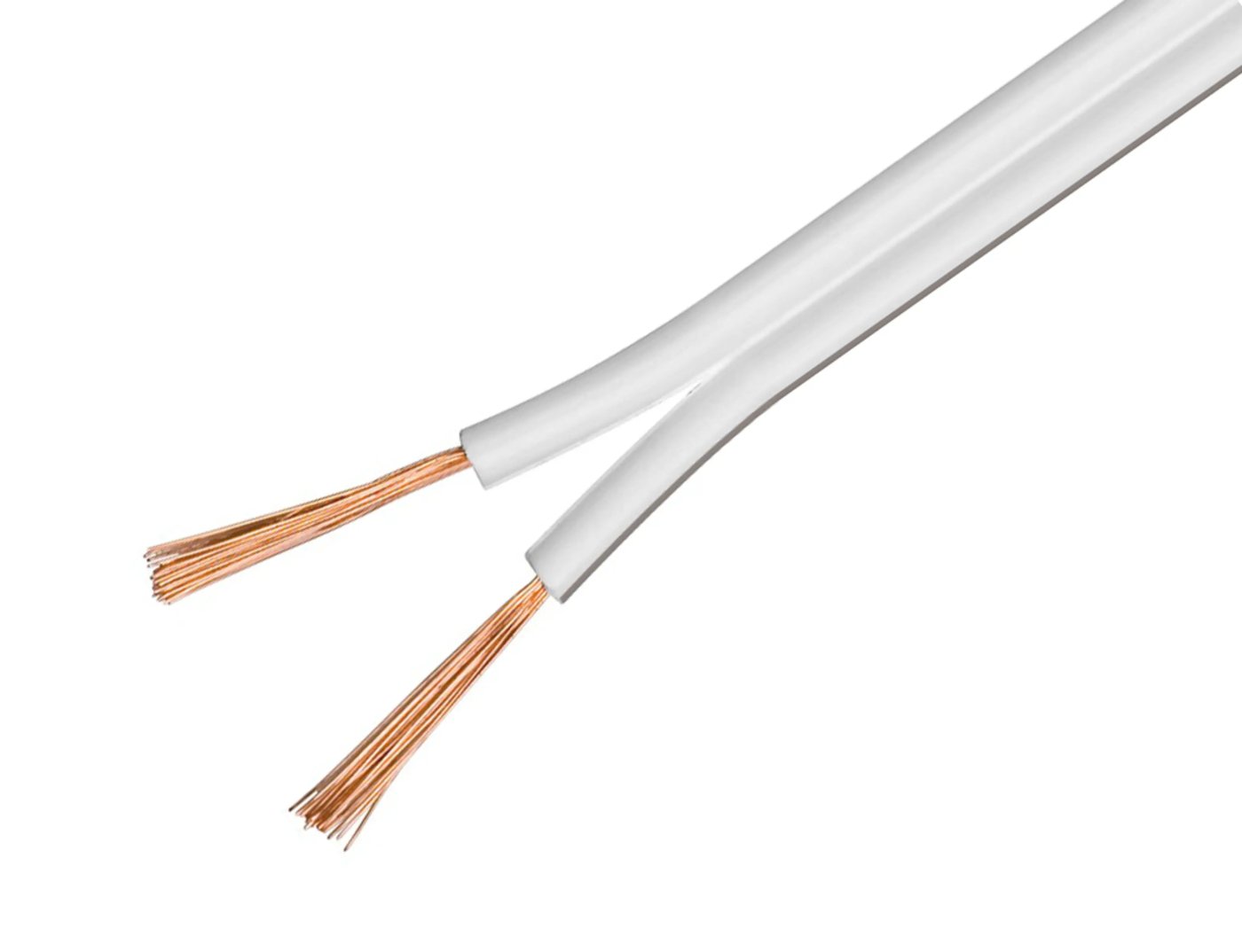 Høyttalerkabel OFC 2,5 mm², hvit 25 m