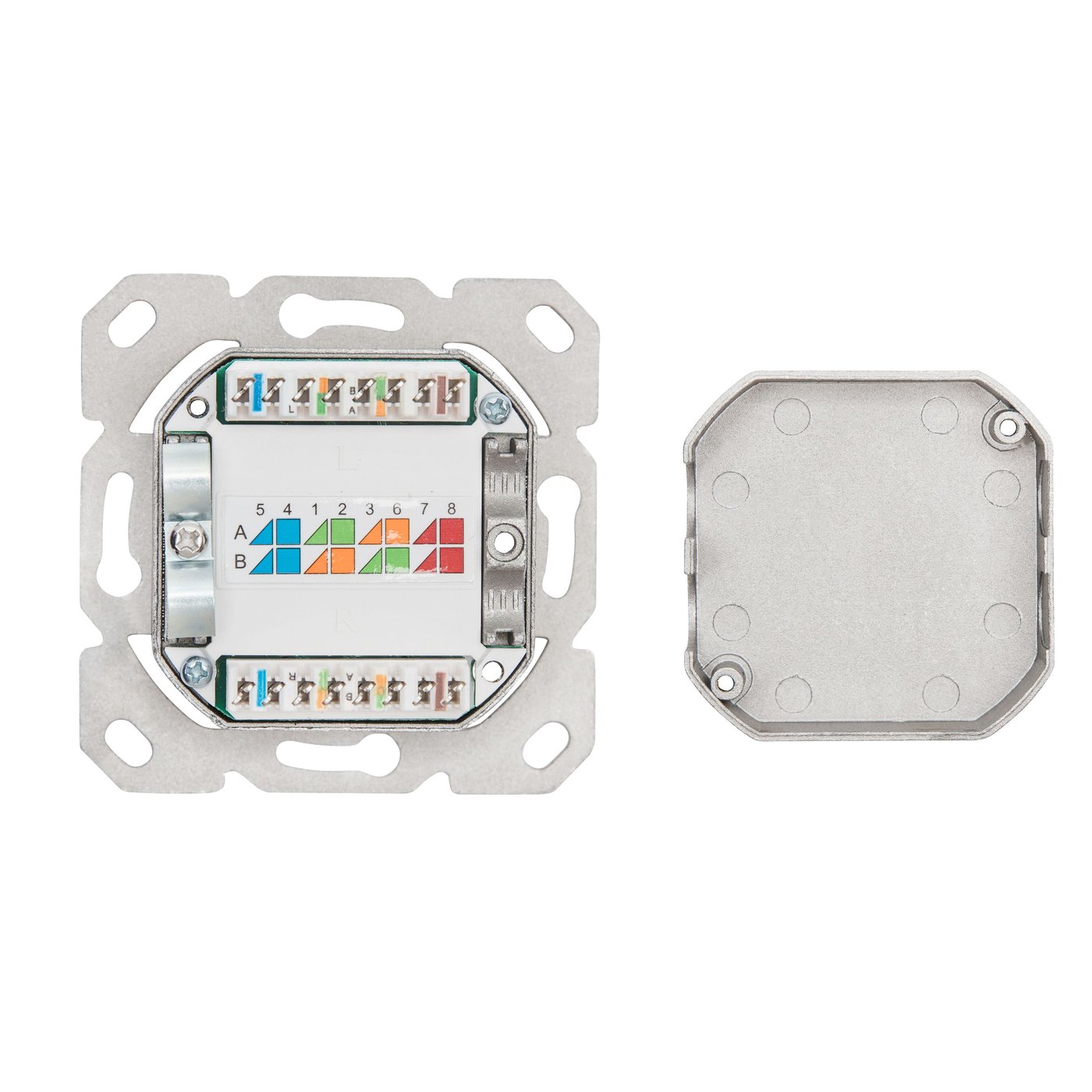 Luxorparts Innfelt FTP-nettverksuttak Cat. 6 2-ports