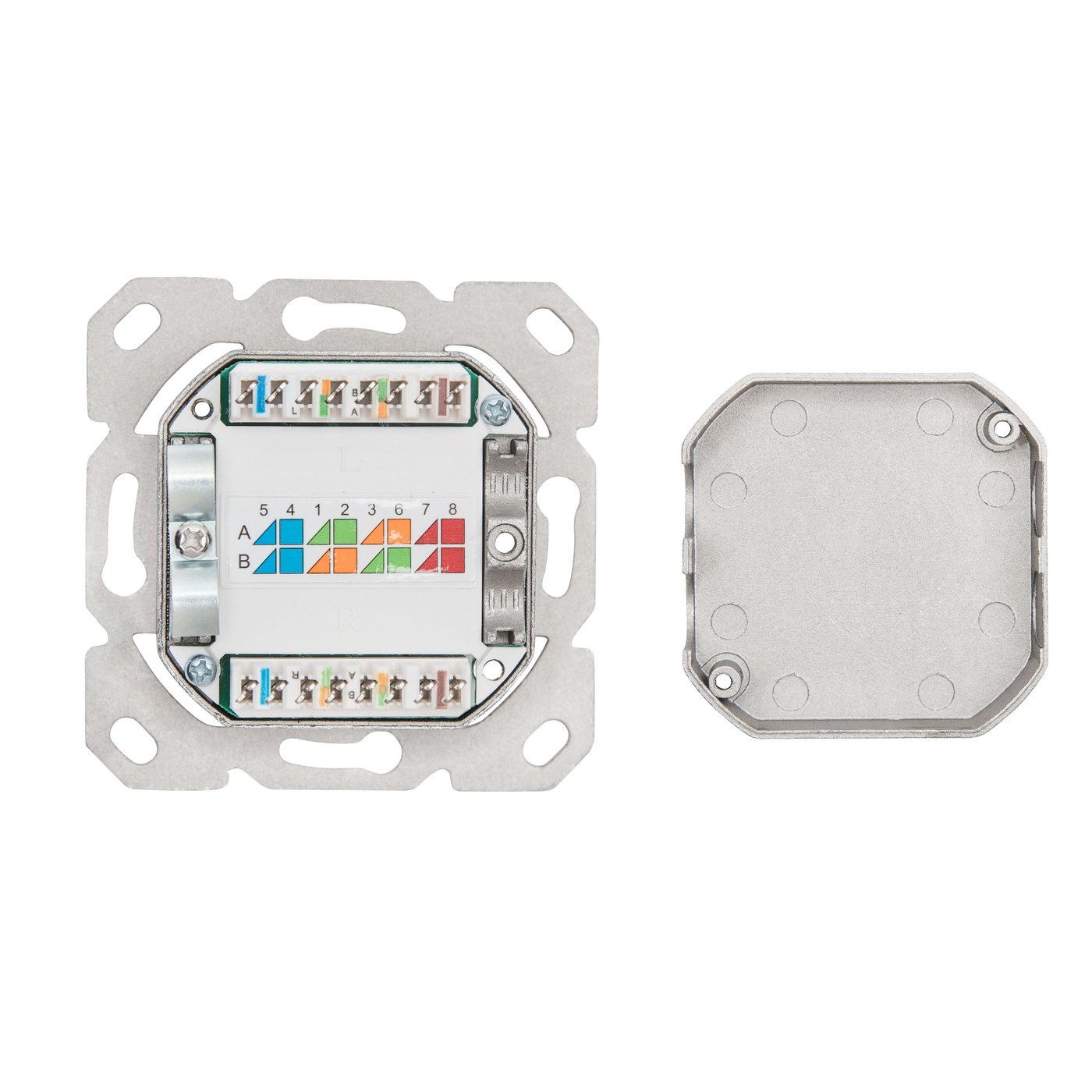 Luxorparts Utenpåliggende FTP-nettverksuttak Cat. 6 2-ports