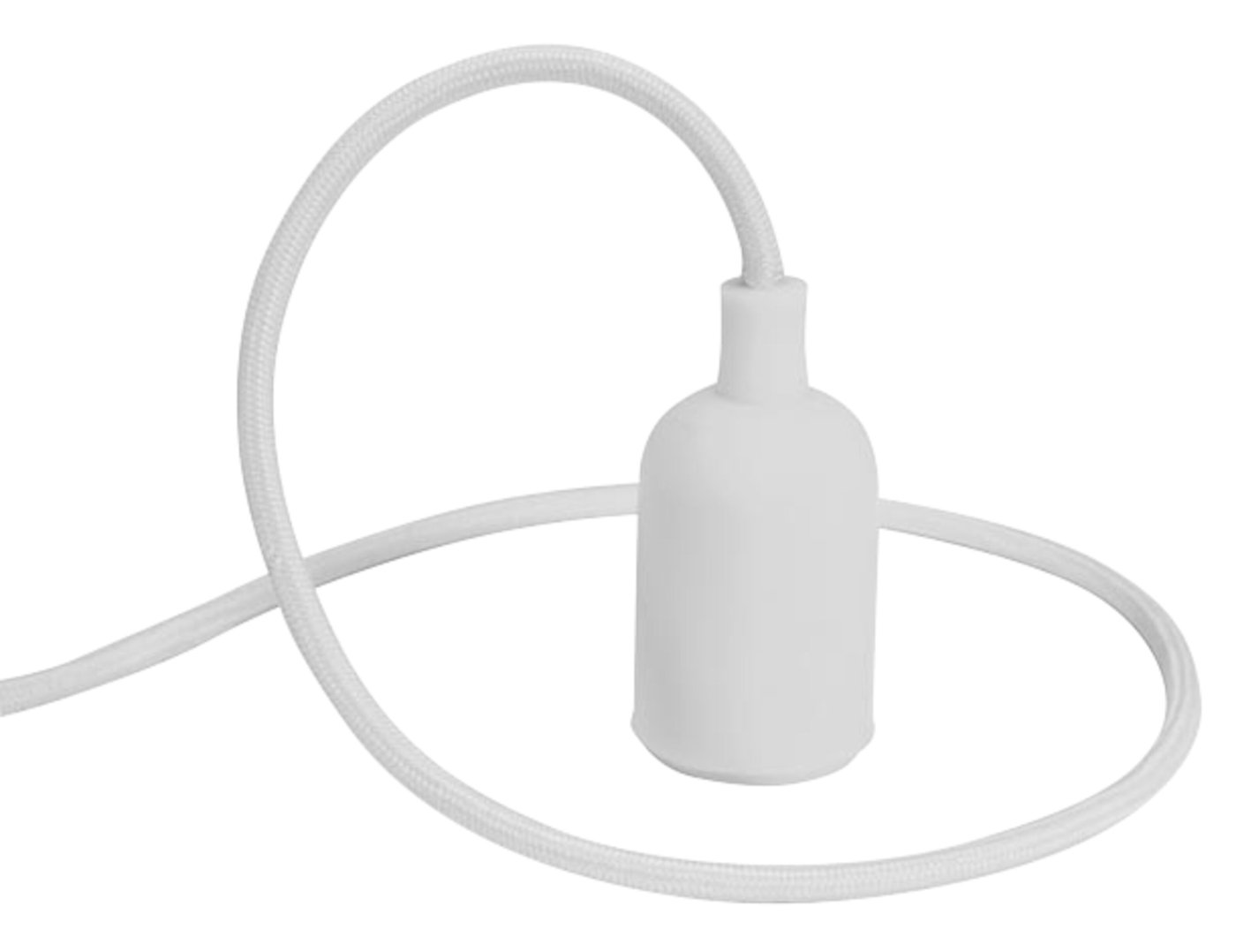 Lamphållare med textilkabel Vit