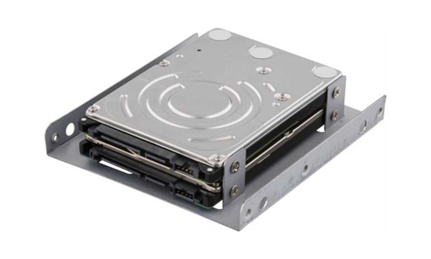 Fästvinkel för två 2,5”-enheter i ett 3,5”-utrymme