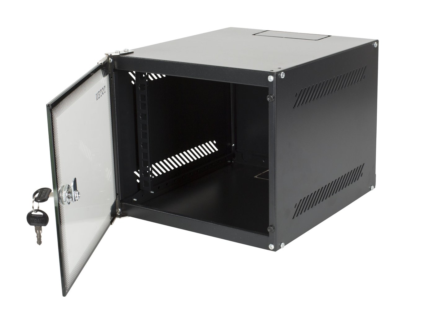 10" väggskåp Svart 4U