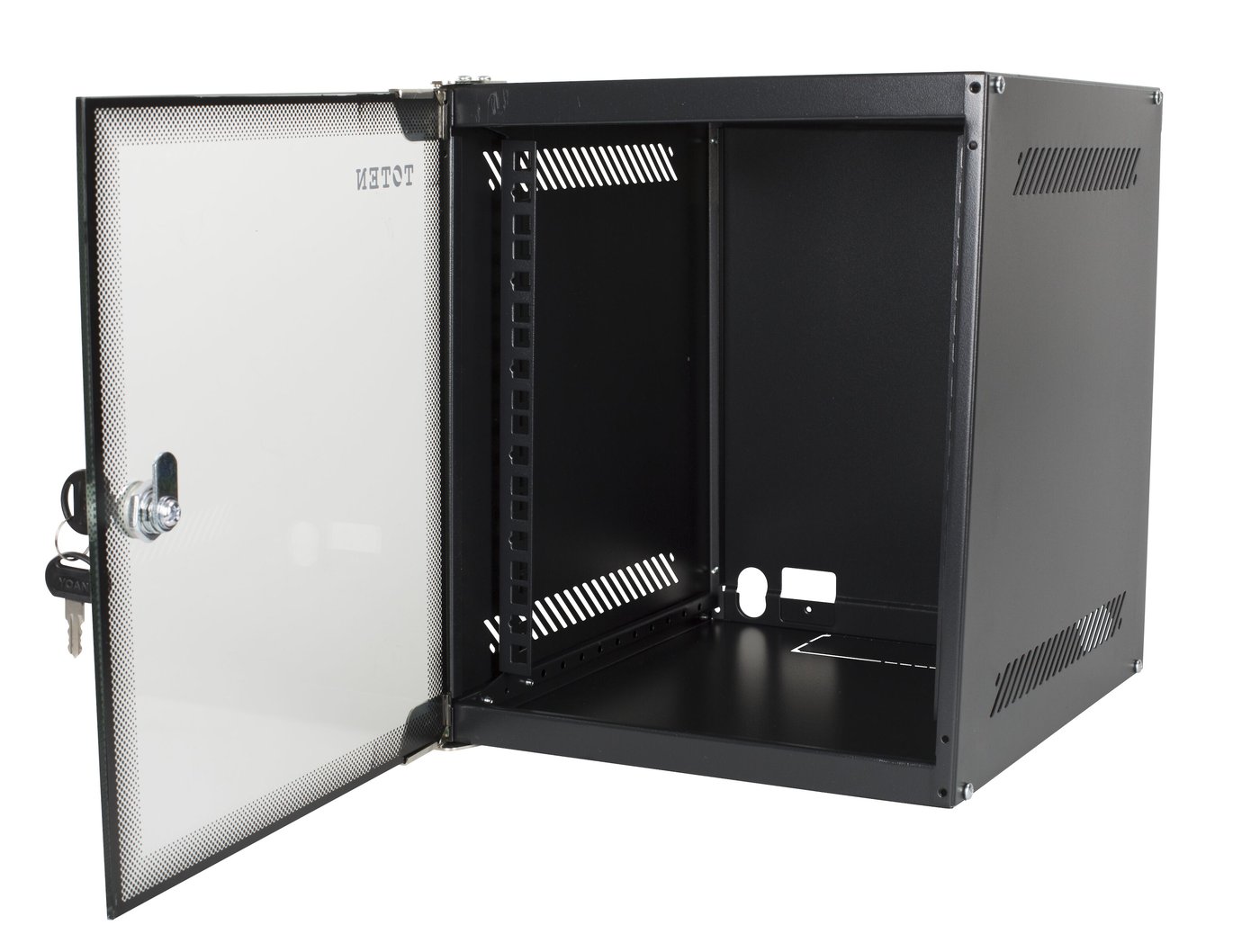 10" väggskåp Svart 6U